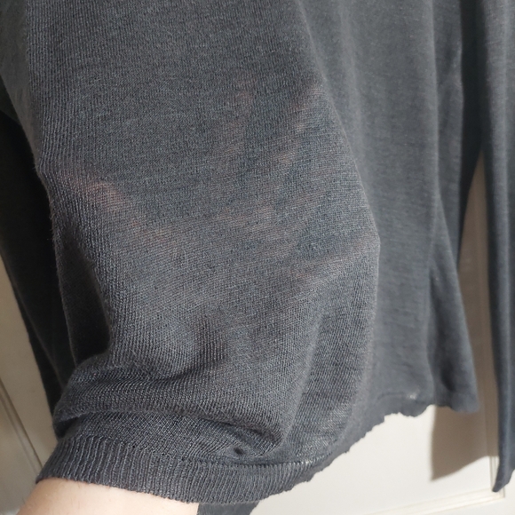 Ralph By Ralph Lauren Blue Label 100% Linen Gray Sweater Size L Office Corporate - Picture 4 of 5